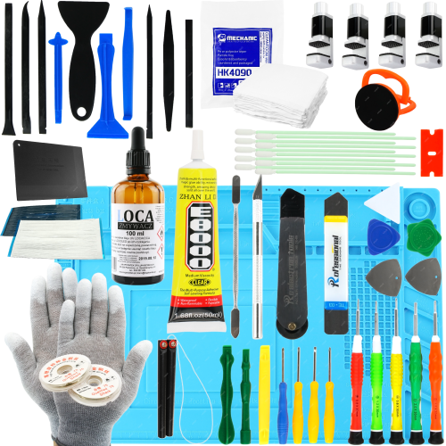 ZESTAW XXL AKCESORIA DO NAPRAWY TELEFONÓW TABLETÓW LAPTOPÓW DOCISK WKRĘTAKI