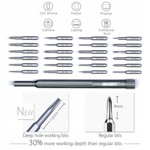 ZESTAW BITÓW WKRĘTAK PENTALOBE IPHONE IPAD MACBOOK AIR STAL S2 JM-8168