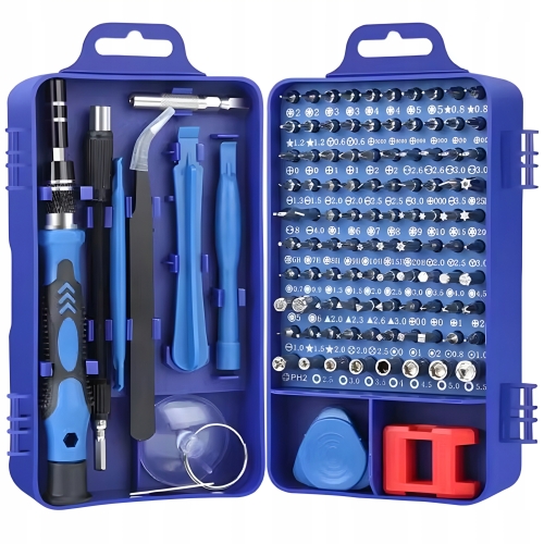 ZESTAW ŚRUBOKRĘTÓW PRECYZYJNYCH BITÓW WKRĘTAKI TORX OTWIERAKI SERWIS 115EL