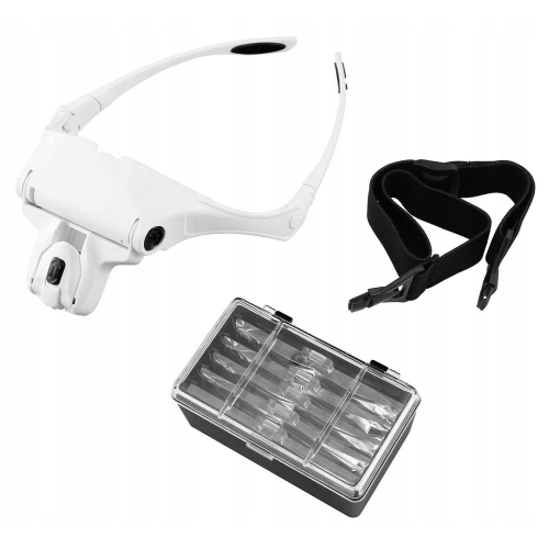 OKULARY POWIĘKSZAJĄCE LUPA ZEGARMISTRZOWSKA JUBILERSKA SERWIS 3,5x 2xLED B1