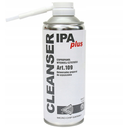 ALKOHOL IZOPROPYLOWY IZOPROPANOL IPA+ PLUS SPRAY 400ml CZYŚCI Z PĘDZELKIEM