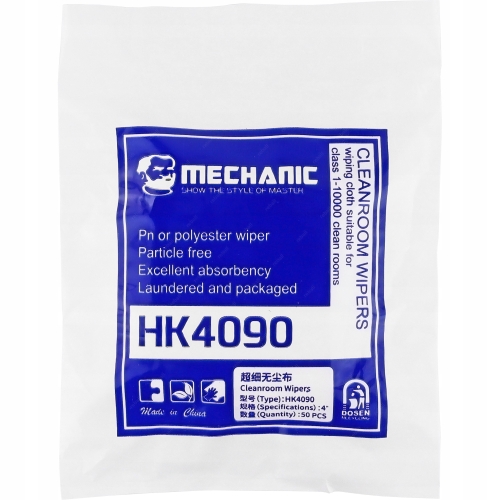 ŚCIERECZKI BEZPYŁOWE MECHANIC 50szt. DO IZOPROPANOL IPA CZYSZCZENIA EKRANÓW