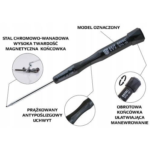 ZESTAW WKRĘTAKÓW PENTALOBE 0,8 1,2 BST-8800E 10szt