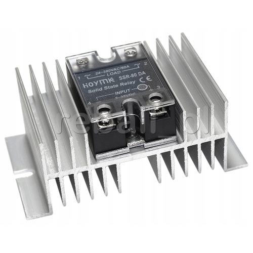 RADIATOR ALUMINIOWY DO PRZEKAŹNIK PÓŁPRZEWODNIKOWY 1 FAZOWYCH SSR DO 80A