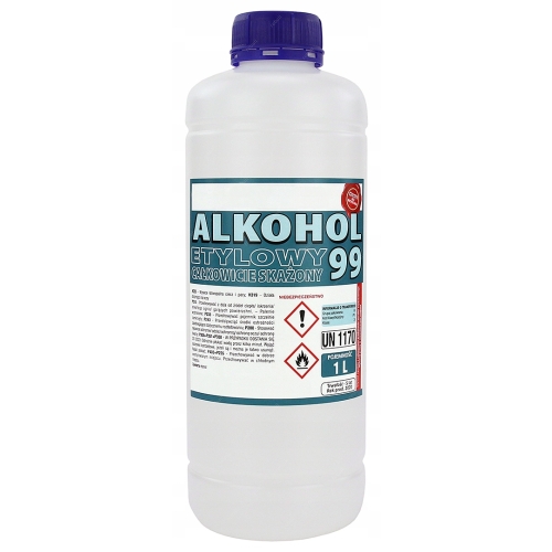 ALKOHOL ETYLOWY 99,9% ETANOL SPIRYTUS ODWODNIONY CAŁKOWICIE SKAŻONY 1L