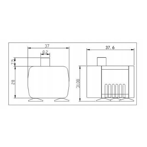 POMPKA AKWARIUM WODY ZATAPIALNA ZANURZENIOWA WODOODPORNA IPX8 USB 5W 180L/h