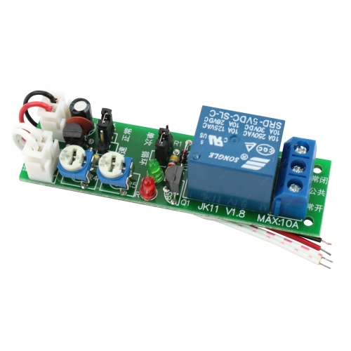 PRZEKAŹNIK Z UKŁADEM CZASOWYM TIMER WŁĄCZNIK MODUŁ CYKLICZNY JK11 5V 1-100s