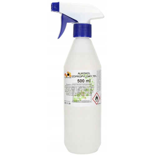 ALKOHOL IZOPROPYLOWY IZOPROPANOL IPA 70% DO ODTŁUSZCZANIA CZYSZCZENIA 500ml