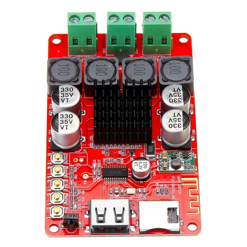 WZMACNIACZ AUDIO BLUETOOTH 2x50W TPA3116 RADIO FM