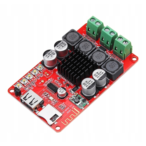 WZMACNIACZ AUDIO BLUETOOTH 2x50W TPA3116 RADIO FM