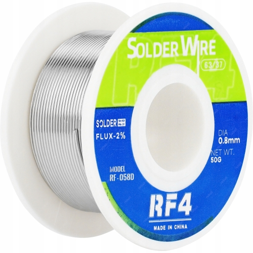 CYNA Z TOPNIKIEM OŁOWIOWA 0,8mm 50g DO LUTOWNIC PRECYZYJNYCH SPRAWDZONA HQ