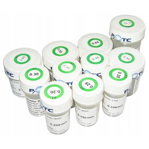 KULKI BGA OŁOWIOWE PMTC 0,55mm 250tyś REBALLING HQ