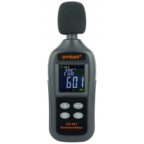MIERNIK DŹWIĘKU DECYBELOMIERZ SONOMETR TEMP UA-961