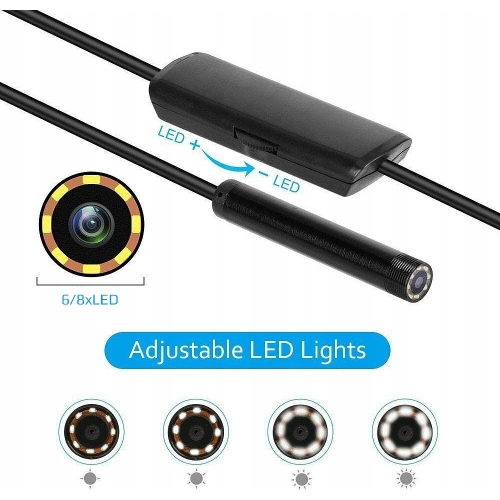 KAMERA INSPEKCYJNA HD ENDOSKOP USB OTG 8mm 5m