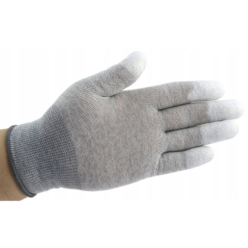 RĘKAWICE ROBOCZE NYLONOWO KARBONOWE ANTYSTATYCZNE RĘKAWICZKI OCHRONNE ESD S