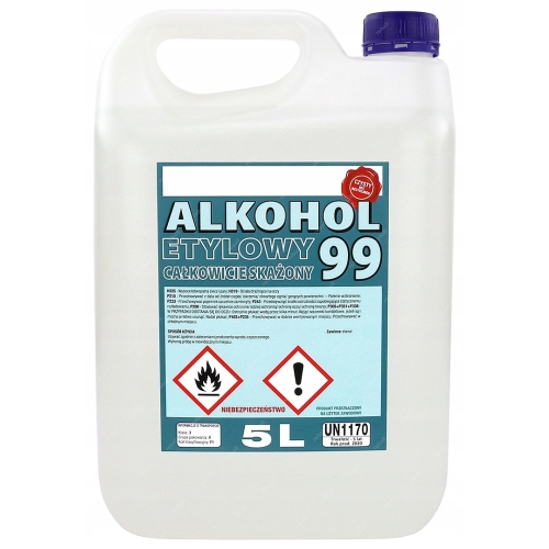 ETANOL 99,9% SPIRYTUS REKTYFIKOWANY ODWODNIONY ODKAŻANIE ROZPUSZCZALNIK 5L