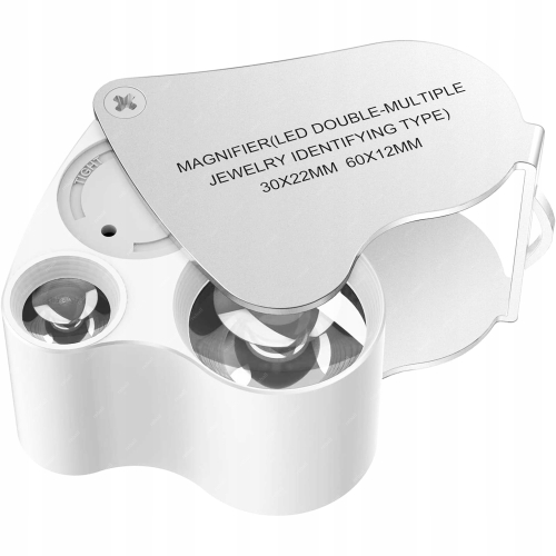 LUPA JUBILERSKA SZKŁO POWIĘKSZAJĄCE LED LUPA ZEGARMISTRZOWSKA MOC 60x 30x