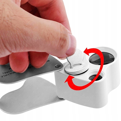 LUPA JUBILERSKA SZKŁO POWIĘKSZAJĄCE LED LUPA ZEGARMISTRZOWSKA MOC 60x 30x