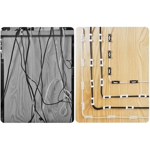 20x ORGANIZER KLIPS KLIPSY ZACISK UCHWYT DO KABLI