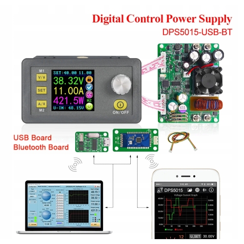 PANELOWY MODUŁ ZASILACZA 50V 15A DPS5015 BLUETOOTH