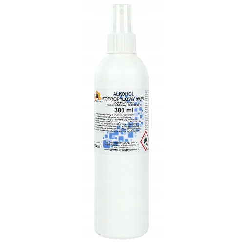 ALKOHOL IZOPROPYLOWY IZOPROPANOL IPA 99,9% CZYSTY DO ODTŁUSZCZANIA 300ml