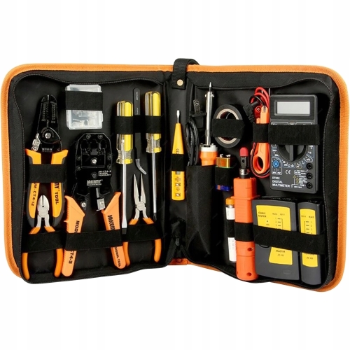 ZESTAW DO SIECI LAN TESTER MIERNIK ZACISKARKA BOX