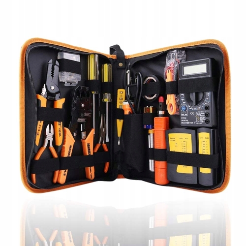 ZESTAW DO SIECI LAN TESTER MIERNIK ZACISKARKA BOX