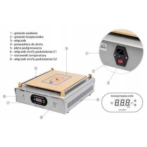 PODGRZEWACZ SEPARATOR LCD UYUE 968PRO 600W 14,5''