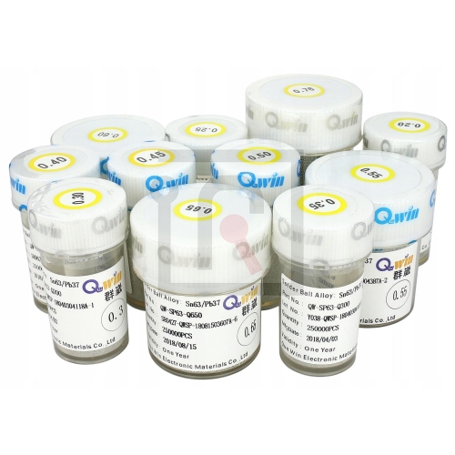 250tyś KULKI OŁOWIOWE BGA QunWin 0,30mm Sn63Pb37