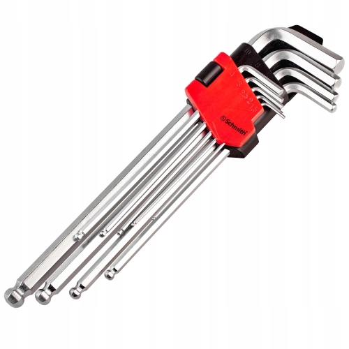 KLUCZE IMBUSOWE IMBUSY DŁUGIE KULKA HEX ZESTAW 9EL