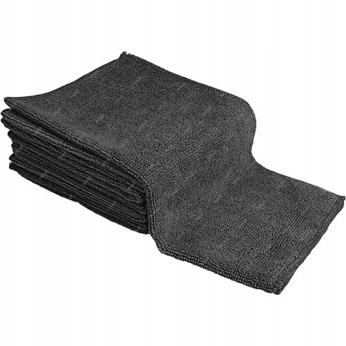 ŚCIERECZKA ŚCIERKA SZMATKA MIKROFIBRA SAMOCHODU OPTYKI 30cm 300g CZARNA -5x