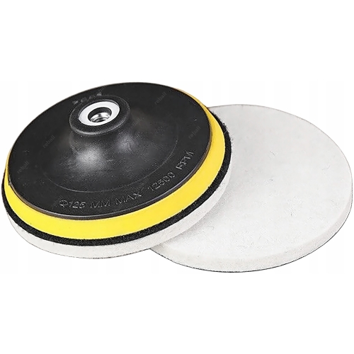 PAD POLERSKI DYSK FILCOWY NAKŁADKI NA RZEP WKRĘTARKĘ SZLIFIERKĘ - 125mm