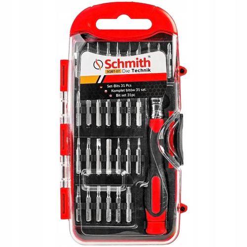 ZESTAW ŚRUBOKRĘTÓW PRECYZYJNYCH BITÓW KOŃCÓWKI TORX WKRĘTAK SCHMITH 31w1