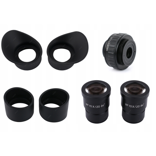 MIKROSKOP STEREOSKOPOWY TRIOKULAROWY MC75T-M1 45x PRZEGUB 9kg + MCN CTV2/5