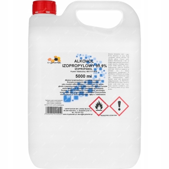 ALKOHOL IZOPROPYLOWY IZOPROPANOL IPA 99,9% CZYSTY DO ODTŁUSZCZANIA 5L AL