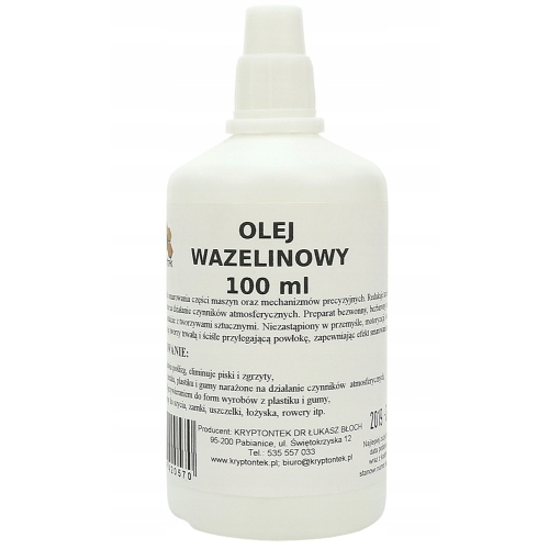 OLEJ WAZELINOWY DO MASZYN DO SZYCIA SMAR OLIWA OLIWIARKA RĘCZNA 100ml