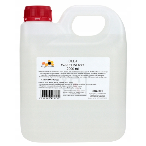 OLEJ WAZELINOWY DO MASZYN DO SZYCIA SMAR OLIWA OLIWIARKA RĘCZNA 2L 2000ml
