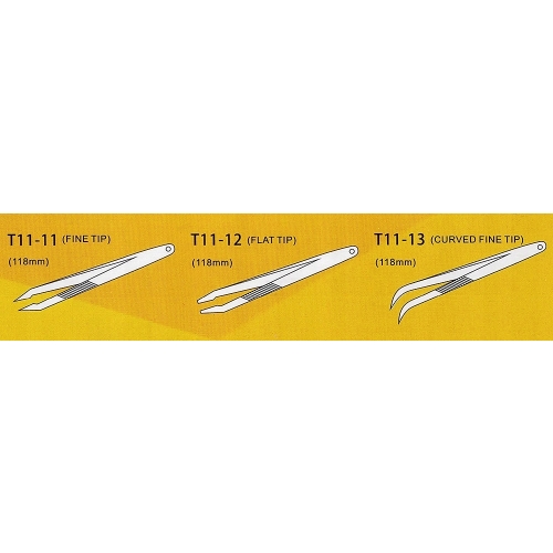 3x PĘSETA PRECYZYJNA PINCETA PLASTIKOWA BRWI RZĘS PENSETA ESD JAKEMY JM-T11