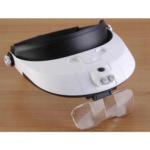 OKULARY POWIĘKSZAJĄCE DO CZYTANIA SZKŁO LUPA JUBILERSKA 6x MG81001-G 2x LED