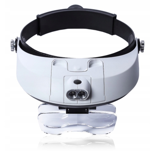 OKULARY POWIĘKSZAJĄCE DO CZYTANIA SZKŁO LUPA JUBILERSKA 6x MG81001-G 2x LED