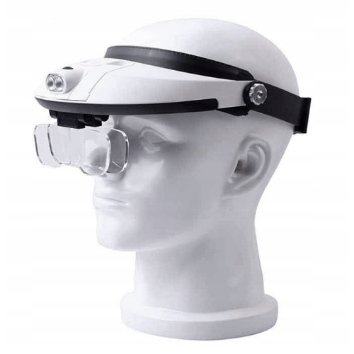 OKULARY POWIĘKSZAJĄCE DO CZYTANIA SZKŁO LUPA JUBILERSKA 6x MG81001-G 2x LED