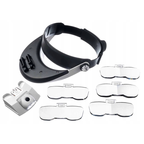 OKULARY POWIĘKSZAJĄCE DO CZYTANIA SZKŁO LUPA JUBILERSKA 6x MG81001-G 2x LED