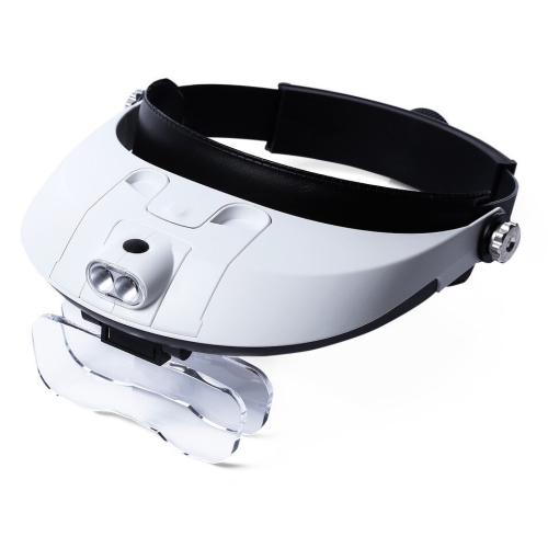 OKULARY POWIĘKSZAJĄCE DO CZYTANIA SZKŁO LUPA JUBILERSKA 6x MG81001-G 2x LED