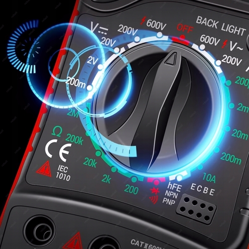 MULTIMETR MIERNIK ELEKTRYCZNY NAPIĘCIA PRĄDU + SASZETKA + ZESTAW NARZĘDZI