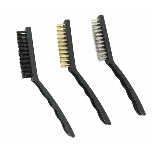 SZCZOTKA DRUCIANA STALOWA MOSIĘŻNA NYLONOWA ZESTAW SZCZOTEK RT0108