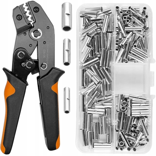 ZACISKARKA DO KONEKTORKÓW TULEJEK SZCZYPCE PRASKA SN-06 + 200 KONEKTORÓW