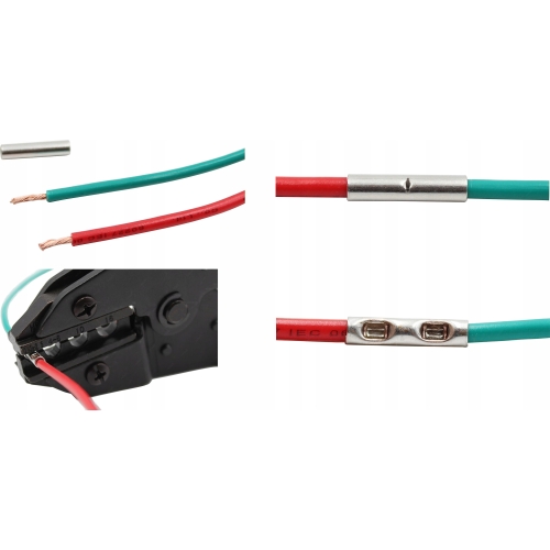 ZACISKARKA DO KONEKTORKÓW TULEJEK SZCZYPCE PRASKA SN-06 + 200 KONEKTORÓW