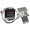 REGULATOR TEMPERATURY STEROWNIK REX C100V+CZUJNIK TYP K+SSR 25A DD+RADIATOR
