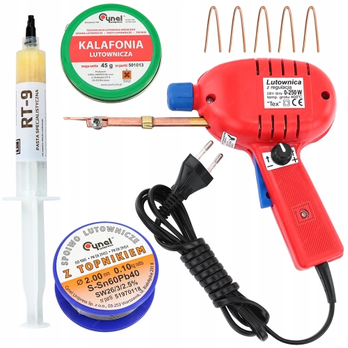 ZESTAW LUTOWNICA TRANSFORMATOROWA PRECYZYJNA TEX 250W +AKCESORIA LUTOWNICZE