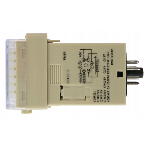 PROGRAMATOR STEROWNIK 2-CZASOWY DH48S-S 12VDC TIMER CZAS PRACY CZAS PRZERWY